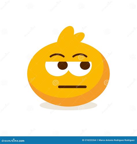Vector Emoji Cute Unamused Face Illustration Isolated Stock Vector - Illustration of emotion ...