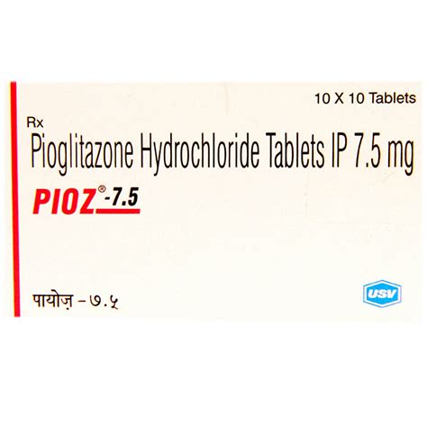 Pioz 7.5 Tablet | Uses, Side Effects, Price | Apollo Pharmacy