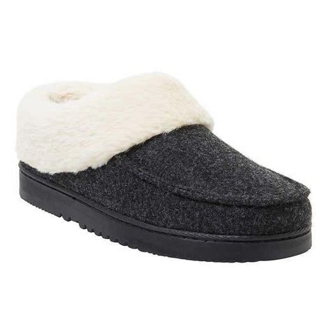 Dearfoam Ladies Clog Slipper Black - Walmart.com