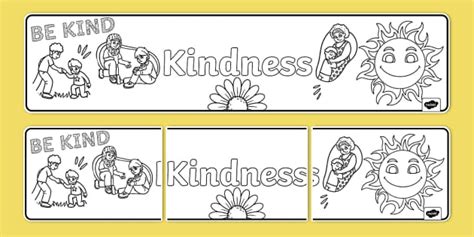 Kindness Colouring Display Banner (teacher made) - Twinkl