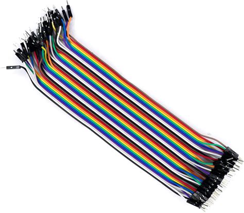 Electronic Spices Jumper Wire cable 40 pin male to male 26AWG (21cm ...