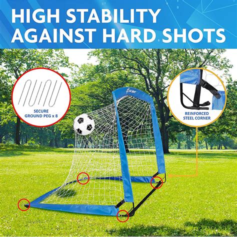 E-Jet Sport 4 ft x 3 ft x 3 ft Portable Soccer Goals 2-Pack | Academy