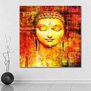 999Store Wooden Stretched Lord Gautam Buddha Budha canvas painting ...