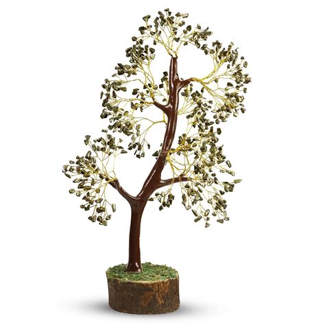 Buy Reiki Crystal Products Natural Pyrite Tree 500 Beads Golden Pyrite ...