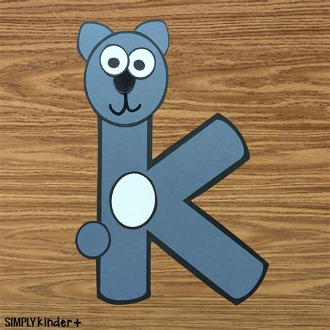 Lowercase Letter K Alphabet Craft - Simply Kinder + Printable Membership