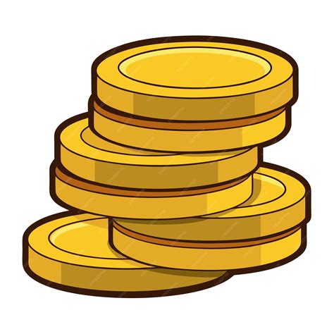 Stack of gold coins clipart vector art and illustration | Premium AI ...