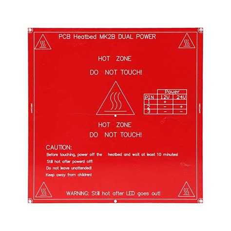 INVENTO 3D Printer 12V - 24V Heatbed MK2b 214 x 214mm PCB Dual Power ...