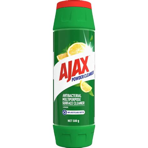 Ajax Disinfectant Powder Cleaner Super Lemon 500g | Woolworths