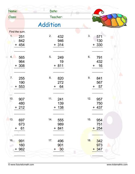 Image result for Kindergarten Math Worksheets Adding by 3