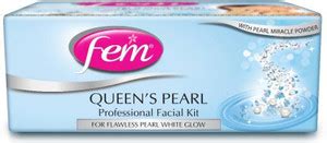 Fem Queen's Pearl Facial Kit 310g for Pearly White Glow & Even Skin ...