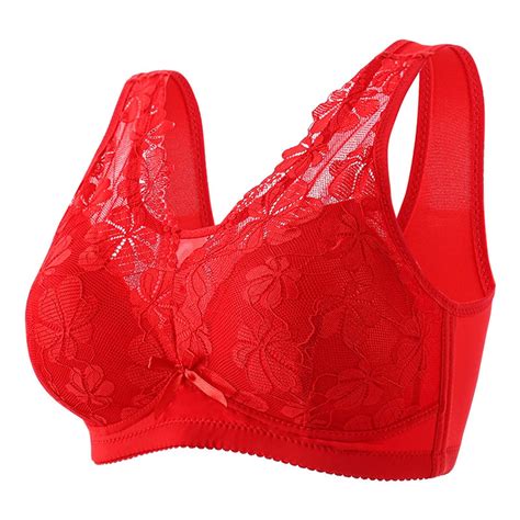 Bigersell Push up Bras Women Mesh Lace Bras No Underwire Ladies Padded ...