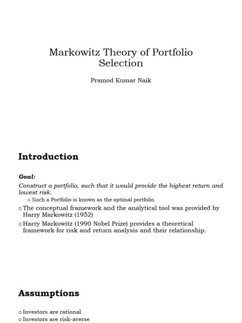 Image result for Portfolio Selection Using Markowitz Model