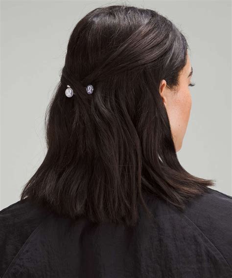 Lululemon Logo Bobby Pins *2 Pack - Dark Lavender - lulu fanatics