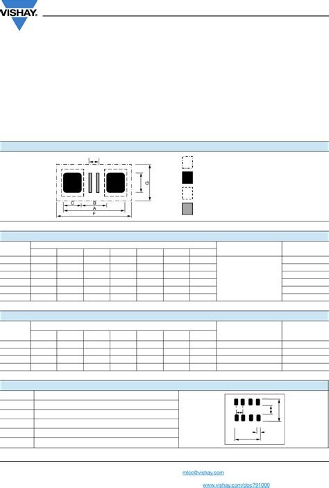 VJ...W1BC Soldering, Footprint Design by Vishay Vitramon Datasheet ...