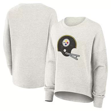 Women's Fanatics Heather Gray Pittsburgh Steelers Oversized Hometown ...