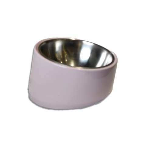 Nootie Purple Solid Melamine Slant Food & Water Feeder Bowl For Dogs/C ...
