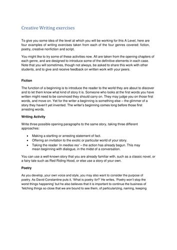 Fun Creative Writing Exercises 的图像结果