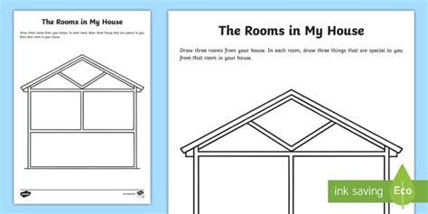 Picture of a House Outline Drawing Worksheet | Design
