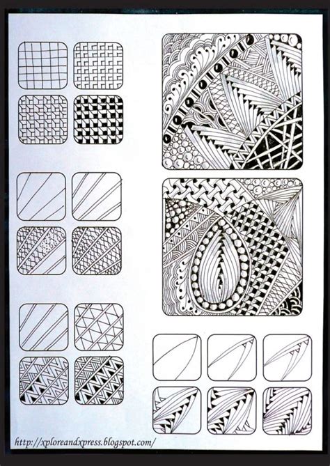 Image result for Zentangle Patterns Step by Step