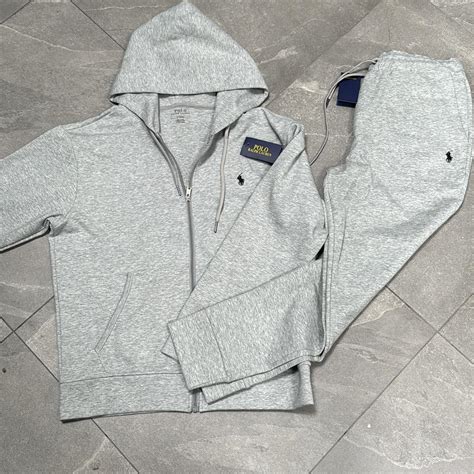 Large grey Ralph Lauren polo tracksuit brand new... - Depop