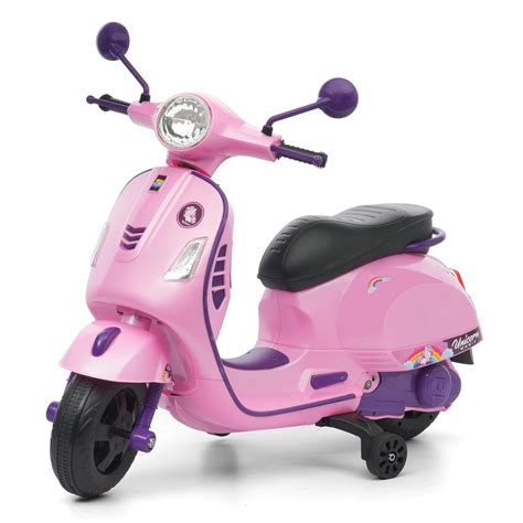 PRO KIDS® Classic Vespa Style Ride-On Electric Scooter for Kids | 12V ...