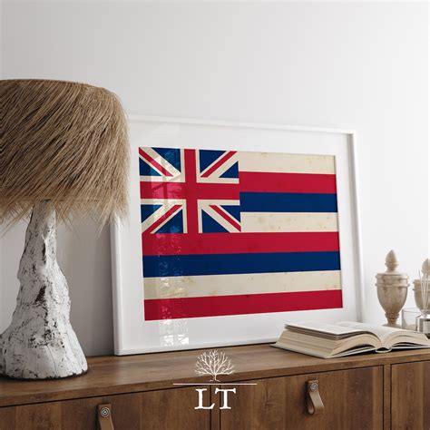 Vintage Hawaii State Flag Printable Art, Hawaiian State Flag Print ...