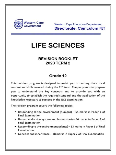 P2 Life Science Grade 12 Revision 的图像结果