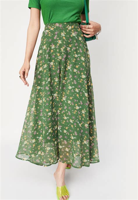 Buy Women Floral Printed Maxi Skirt Online at just Rs. 899.0 ...