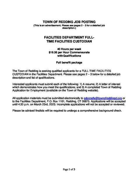 Custodian Job Description