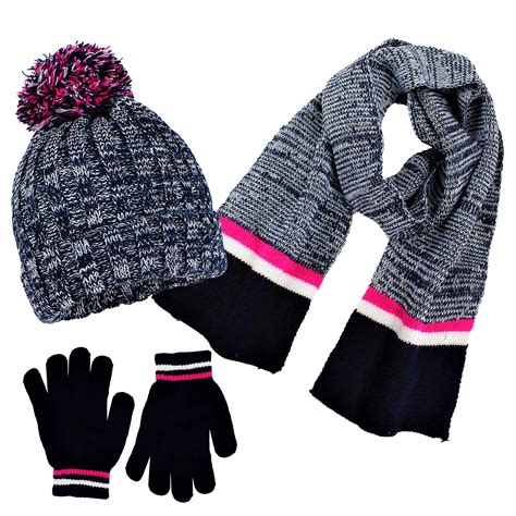Swak Girls Hat,Scarf & Glove Set-Kids Cold Weather Winter Accessories ...