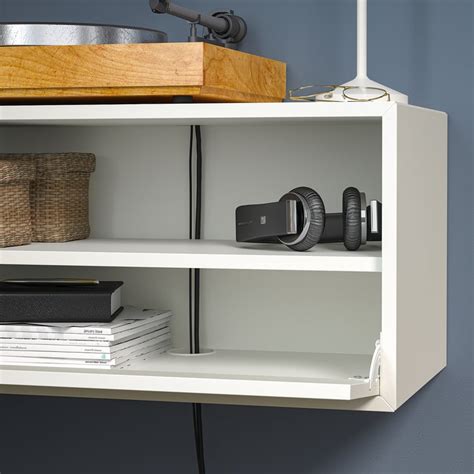 EKET media storage combination, white/dark grey, 175x35x35 cm (687 ...