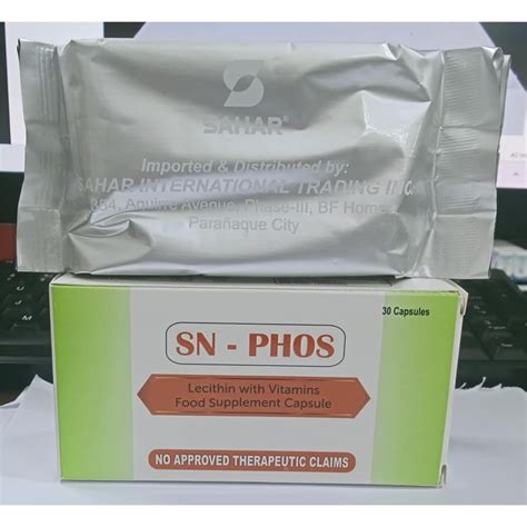 SN-PHOS Lecithin with vitamins food supplement capsule 30 capsule ...