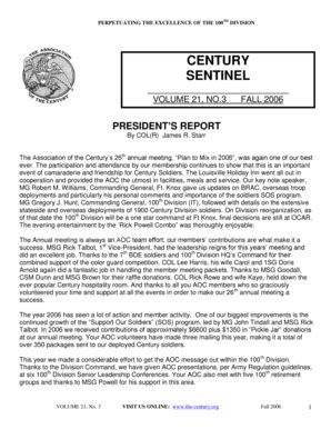 Fillable Online the-century PERPETUATING THE EXCELLENCE OF THE 100TH ...