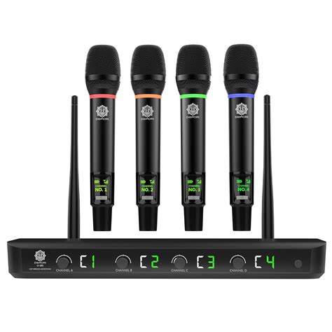 DIGIMORE 4 UHF Wireless Microphone System |260ft Range | Cardioid ...