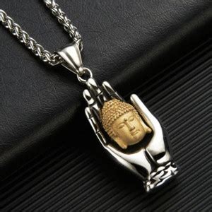 Devora Religious Palm Buddha Pendant chain for Men & Boys Sterling ...