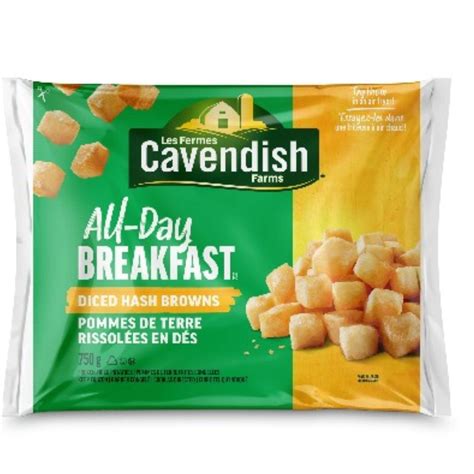 All-Day Breakfast Diced Hash Brown Potatoes Cavendish Farms – JITCO