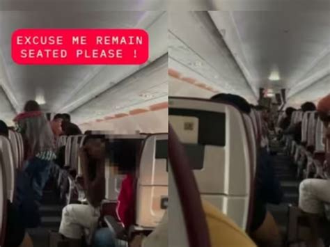 ஆட்டு மந்தை போல் விமானத்தில் இருந்து கீழே இறங்க முந்தியடித்த கூட்டம் ...