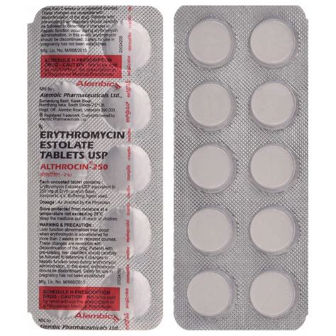 Althrocin-250 - Strip of 10 Tablets : Amazon.in: Fashion