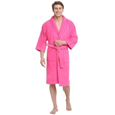 Buy Creeva Pink 100% Cotton Bath Robe Online