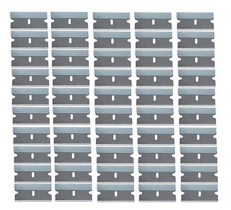Vadda Bai 50 Pieces Single Edge Steel Scraper Blades for Remove Decals ...
