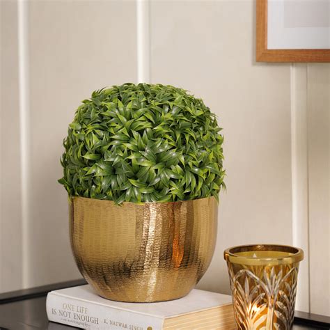 Shop Gold Metal Textured Round Bowl - Large - at Best Price Online in India