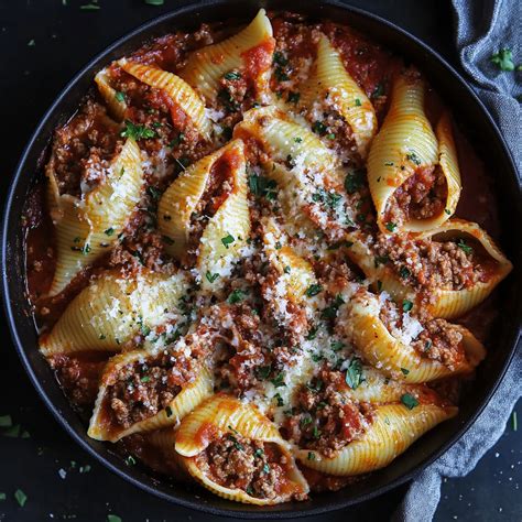 Beef-Stuffed Shells with Creamy Ricotta Filling – Tasty Teresa