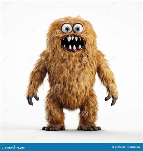 Cyclops Monster Full Body Isolated on White Background Stock ...