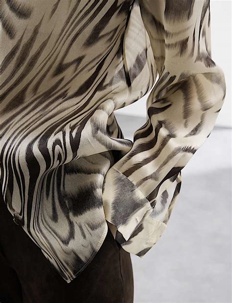 Buy Pure Silk Organza Shirt at Marks & Spencer