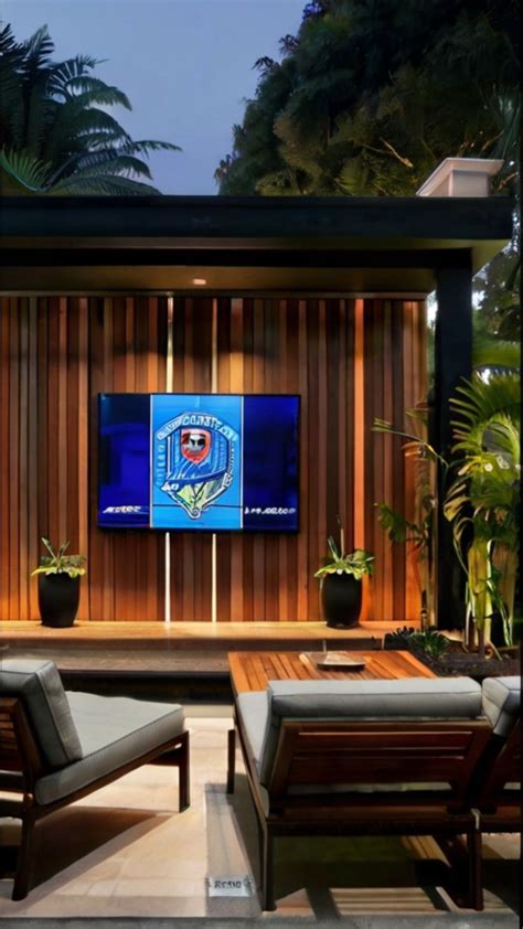 Best Outdoor Tv Ideas Patio Design Accent Wall | Outdoor tv, Outdoor tv ...