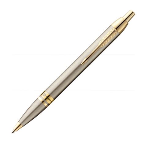 Parker Odyssey Brushed Metal Gold Trim Ballpoint Pen — Mango