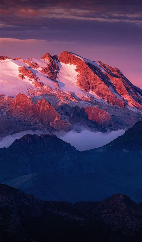 Download wallpaper the sky, clouds, snow, mountains, nature, rocks ...