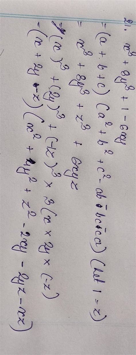 factorise x^3-8y^3+1+6xy - Brainly.in
