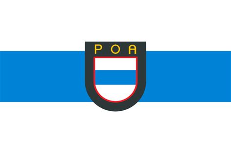 Russian Liberation Army (ROA) flag with white-blue-white color scheme ...