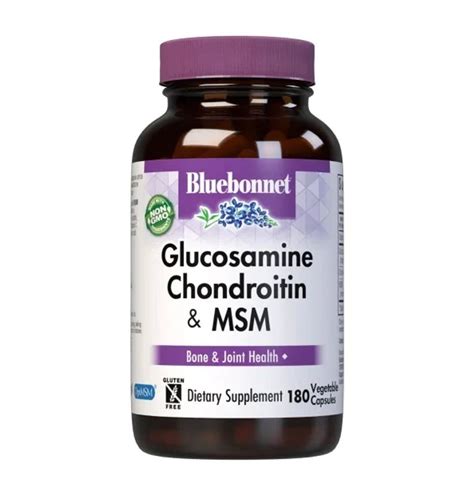 Bluebonnet Nutrition Glucosamine Chondroitin & MSM -- 180 Vegetable ...